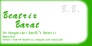 beatrix barat business card